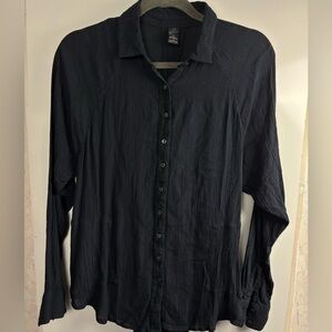 Prana Black button front Shirt